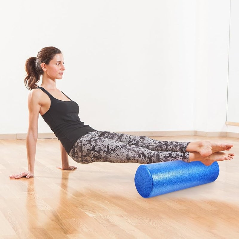 Totority Epp Foam Roller 45x15cm Blue for Muscle Relaxation Deep Tissue Massage - Image 4